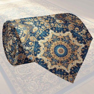 Cravate Tapis Designer Persan de Luxe   Faux Col de Soie