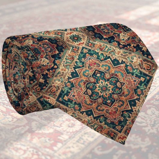 Cravate Tapis Designer Persan de Luxe | Foulard en faux so