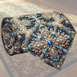 Cravate Tapis Designer Persan de Luxe   Foulard en Faux So