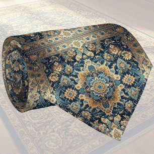 Cravate Tapis Designer Persan de Luxe   Foulard en Soie Sy