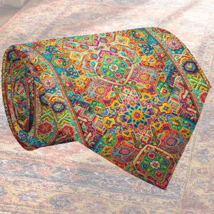 Cravate Tapis Indien de Luxe Créé par un Designer Foular