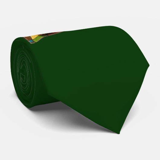 Cravate Tapis Magique Tie (Vert foncé) (Roulé)