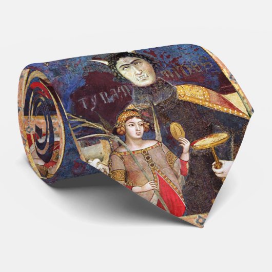 CRAVATE TAROTS DE RENAISSANCE ANTIQUE 15 / LE DIABLE (Roulé)