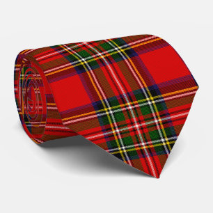 Cravate Tartan à carreaux du clan Royal Stewart 