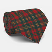 Cravate Tartan à carreaux rouge et vert (Roulé)