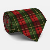 Cravate Tartan à carreaux rouge et vert, motif festif pour (Roulé)