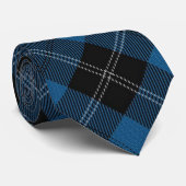 Cravate Tartan bleu écossais de chasse de Ramsay Ramsey de (Roulé)