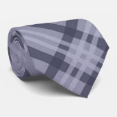 Cravate Tartan bleu teinté (Roulé)