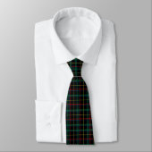 Cravate Tartan de Noël Vert Noir Rouge  (Attaché)