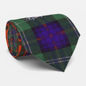 Cravate Tartan écossais de kilt de plaid gris de clan (Roulé)
