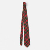 Cravate Tartan écossais diagonal rouge et vert (Dos)