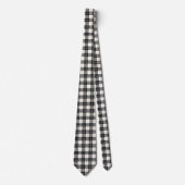 Cravate Tartan écossais noir et or (Devant)
