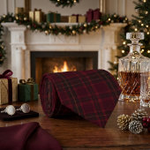 Cravate Tartan élégant bordeaux