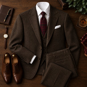 Cravate Tartan élégant bordeaux