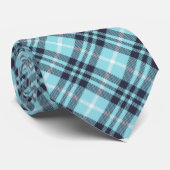 Cravate Tartan en bleu d'hiver (Roulé)