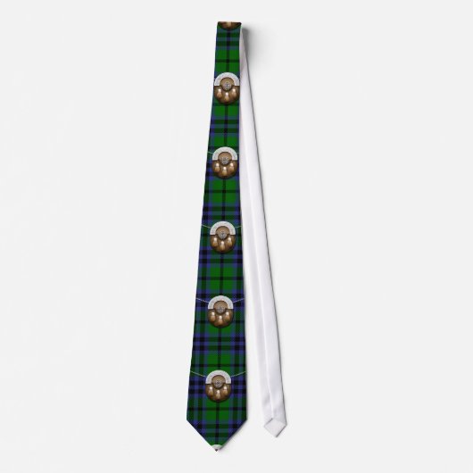 Cravate Tartan et escarcelle d'Austin de clan (Devant)