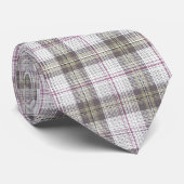 Cravate Tartan gris mode (Roulé)
