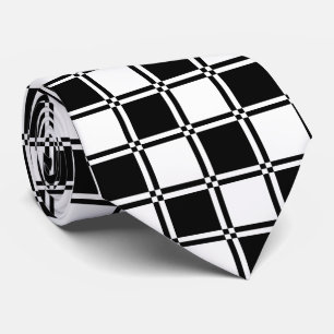 Cravate Tartan noir et blanc final de Sillitoe d'OPUS
