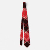 Cravate Tartan noir rouge (Dos)