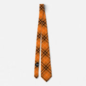 Cravate Tartan orange d'Halloween (Dos)
