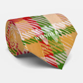 Cravate Tartan Plaid Custom Monogrammed Party (Roulé)