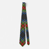 Cravate Tartan Plaid du Clan Stewart Stuart Noir (Devant)