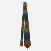 Cravate Tartan Plaid du Clan Stewart Stuart Noir (Dos)