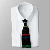 Cravate Tartan Plaid Motif, Vert, (Attaché)
