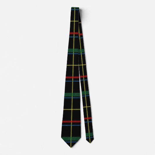 Cravate Tartan Plaid Motif, Vert, (Devant)