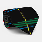 Cravate Tartan Plaid Motif, Vert, (Roulé)