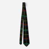 Cravate Tartan Plaid Motif, Vert, (Dos)