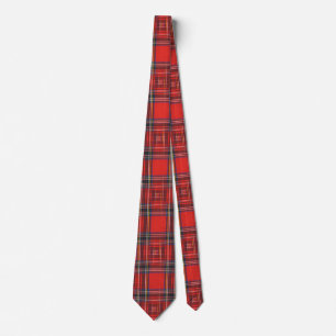 Cravate Tartan plaids motif rouge royal tissu