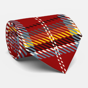 Cravate Tartan rouge