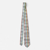 Cravate Tartan Rouge Blanc Bleu (Dos)