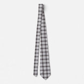 Cravate Tartan rouge foncé blanc (Dos)