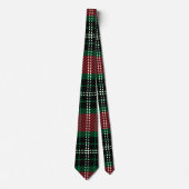 Cravate Tartan vert et rouge (Devant)