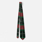 Cravate Tartan vert et rouge (Dos)