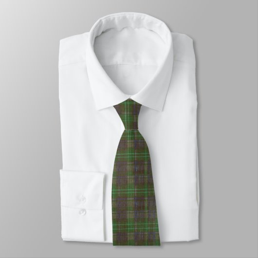 Cravate Tartan Vert Forêt Cabine (Attaché)