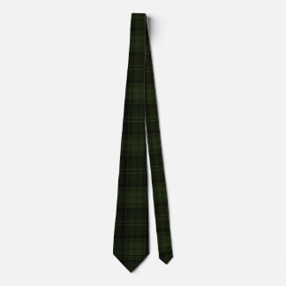 Cravate Tartan vert, noir et charbon