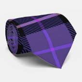 Cravate Tartan violet (Roulé)