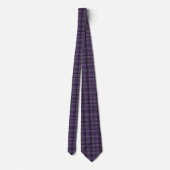 Cravate Tartan violet et gris (Dos)