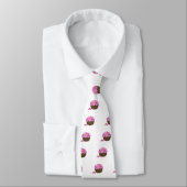 Cravate Tartelette Smarties rose et violet (Attaché)
