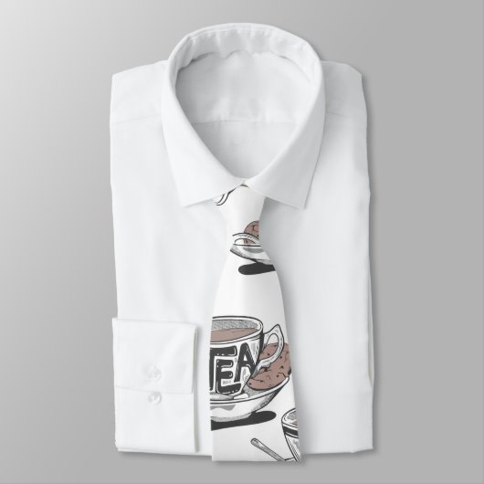 Cravate tasse de thé MOTIF AVEC POIGNON TOUT TRANS (Attaché)