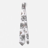 Cravate tasse de thé MOTIF AVEC POIGNON TOUT TRANS (Devant)