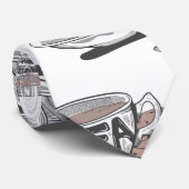 Cravate tasse de thé MOTIF AVEC POIGNON TOUT TRANS (Roulé)