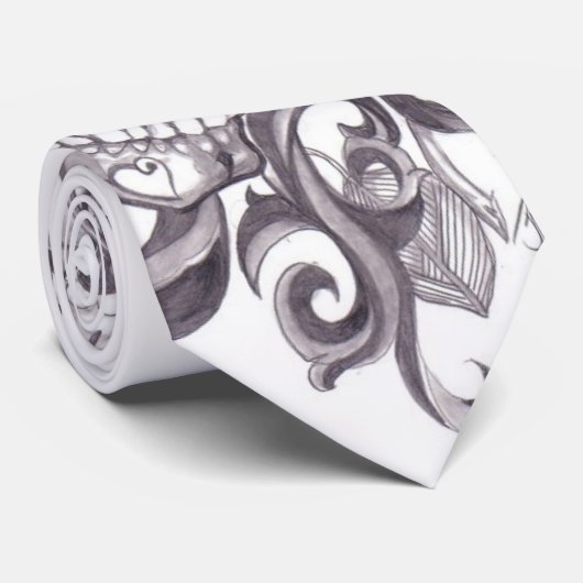 Cravate tatoo skull (Roulé)