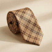 Cravate Taupe Chaud Beige Doux Brun Espresso