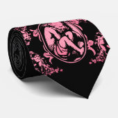 Cravate Tcherub pleurs en rose (Roulé)