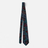 Cravate Teal Blue Burgundy Bordeaux Jewel Tone Wedding (Dos)