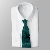Cravate Teal Galaxy Series Design 2 (Attaché)